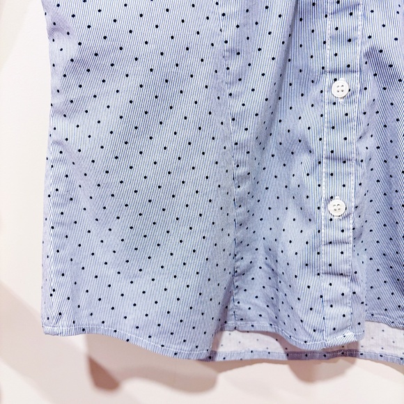 H&M Blue striped & polka dot button down shirt - Picture 5 of 9